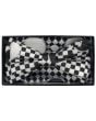 Karl Knox Men's Square End Bow Tie Set - Fashion Checkerboard 