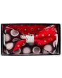 Karl Knox Men's Square End Bow Tie Set - Varied Dotted Patterns