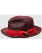 Bruno Capelo Men's Fedora Style Straw Hat - Tone on Tone