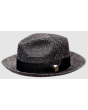 Bruno Capelo Men's Fedora Style Straw Hat - Tone on Tone