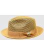 Bruno Capelo Men's Fedora Style Straw Hat - Tone on Tone