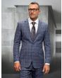 Statement Men's 100% Wool 2 Piece Suit - Textured Windowpane