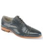 Giovanni Men's Leather High Fashion Dress Shoe - Fabric Weave