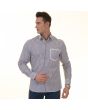 Gravity by Statement Men's Long Sleeve 100% Cotton Shirt - Unique Styles