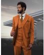 Statement Men's 100% Wool 3 Piece Suit - Light Texture