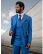 Statement Men's 100% Wool 3 Piece Suit - Light Texture