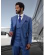 Statement Men's 100% Wool 3 Piece Suit - Light Texture