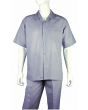 Rizzo Men's 2 Piece Linen and Cotton Walking Suit - Solid Color