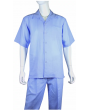 Rizzo Men's 2 Piece Linen and Cotton Walking Suit - Solid Color