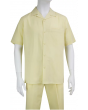 Rizzo Men's 2 Piece Linen and Cotton Walking Suit - Solid Color