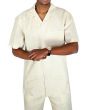 Rizzo Men's 2 Piece Linen and Cotton Walking Suit - Solid Color