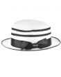 Steven Land Men's Straw Fedora Hat - Double Stripe