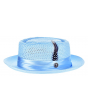 Bruno Capelo Men's Porkpie Style Straw Hat - Vented Crown