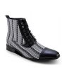 Montique Men's Dress Boot - Styled Stripes