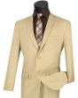 Vinci Men's 2 Piece Poplin Outlet Suit - Slim Fit