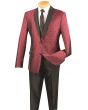 Vinci Men's 2 Piece Slim Fit Suit - Fancy Polka Dot