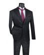 Vinci Men's 2 Piece Slim Fit Suit - Stylish Accented Patterns