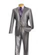 Vinci Men's Outlet 2 Piece Slim Fit Suit - Fashion Sharkskin