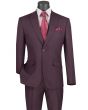 Vinci Men's Outlet 2 Piece Slim Fit Suit - Accented Windowpane