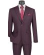 Vinci Men's 2 Piece Slim Fit Suit - Accented Windowpane