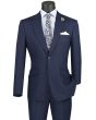 Vinci Men's 2 Piece Slim Fit Suit - Accented Windowpane