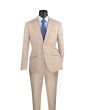 Vinci Men's 2 Piece Slim Fit Suit - Accented Windowpane