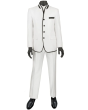 Vinci Men's 2 Piece Slim Fit Nehru Outlet Suit - Sharkskin