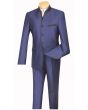 Vinci Men's Outlet 2 Piece Slim Fit Nehru Suit - Sharkskin