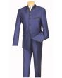 Vinci Men's 2 Piece Slim Fit Nehru Outlet Suit - Sharkskin