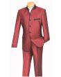 Vinci Men's 2 Piece Slim Fit Nehru Outlet Suit - Sharkskin