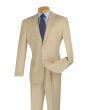 Vinci Men's 2 Piece Poplin Outlet Suit - 2 Button Jacket