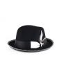 Steven Land Men's 100% Wool Fedora Hat - Accented Trim