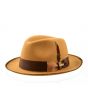 Steven Land Men's 100% Wool Fedora Hat - Accented Trim