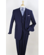 Apollo King Men's 3pc 100% Worsted Wool Suit - Peak Lapel