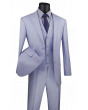 Vinci Men's Outlet 3 Piece Modern Fit Suit - Fancy Vest