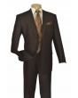 Vinci Men's 2 Piece Poplin Discount Suit - Big and Tall Sizes