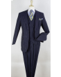 Royal Diamond Men's Outlet 3 Piece Fashion Suit - Bold Pinstripe