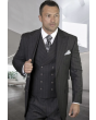 Statement Men's Outlet 100% Wool 3 Piece Suit - Two Tone Pinstripe