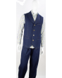 Royal Diamond Men's Outlet 2 Piece Denim Walking Suit - Vest Set