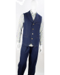 Royal Diamond Men's Outlet 2 Piece Denim Walking Suit - Vest Set