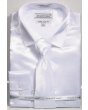 Daniel Ellissa Men's Outlet Satin Solid Dress Shirt Set - Slim Fit