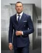 Statement Men's 100% Wool 2 Piece Suit - Wide Peak Lapel