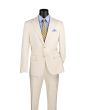 Slim Fit 2 Piece Suit Stretch Fabric Suit with Adjustable Waistband Bone SDX-3 main image 1