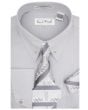 Karl Knox Men's French Cuff Shirt Set - Two Tone Tie
