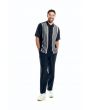 Silversilk Men's 2 Piece Short Sleeve Walking Suit - Mini Circles