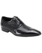 Steven Land Men's Leather Outlet Dress Shoe - Geometric with Winged Tip