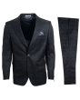Stacy Adams Outlet Men's 3 Piece Executive Slim Suit - Glen Check
