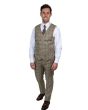 Stacy Adams Men's 3 Piece Hybrid Suit - Bold Windowpane