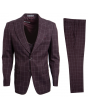 Stacy Adams Men's 3 Piece Executive Slim Suit - Sharp Windowpane