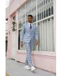 Stacy Adams Men's 3 Piece Hybrid Suit - Plaid Pattern